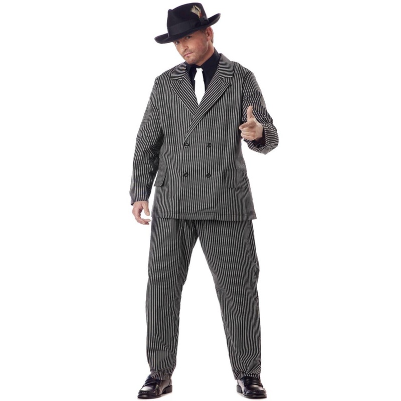 1920s Mens Plus Size Gangster Dress Up Costume
