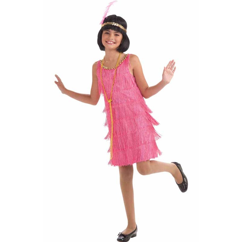 1920s Pink Flapper Girls Costume