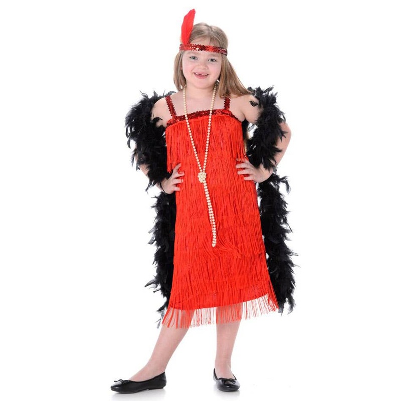1920s Red Flapper Girls Gatsby Costume