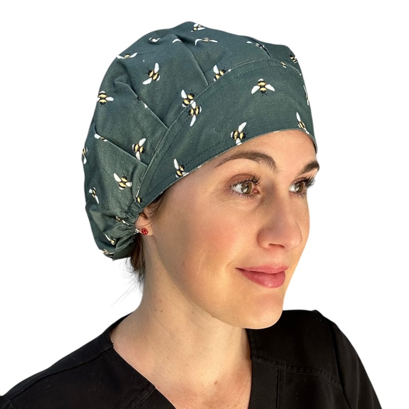 Buzzing Bees- Bouffant|bouffant cap|with satin lining
