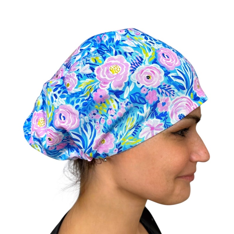 Painted Peonies- Euro|euro cap|with satin lining