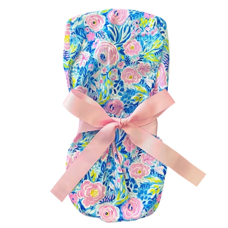 Painted Peonies- Ponytail|ponytail cap|with satin lining