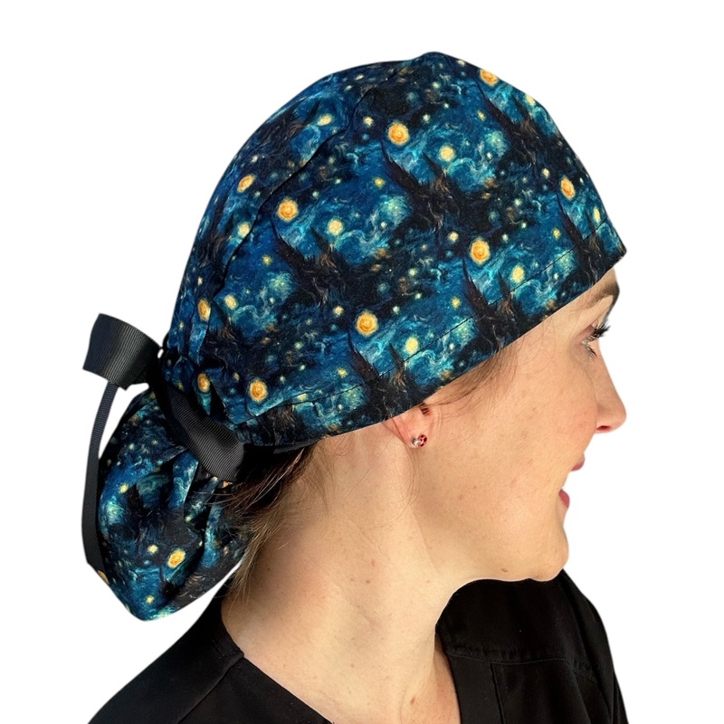 Starry Night- Ponytail|ponytail cap|with satin lining