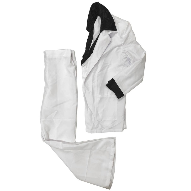 70s White Disco Mens Costume Suit - Size Medium