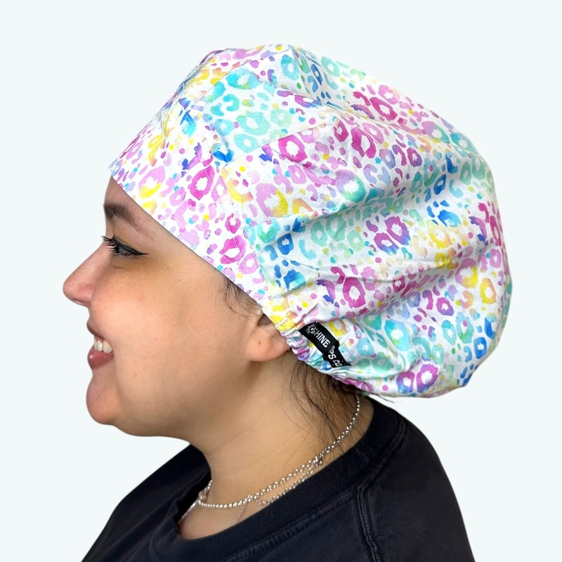 ColorPop Leopard- Bouffant|bouffant cap|with satin lining
