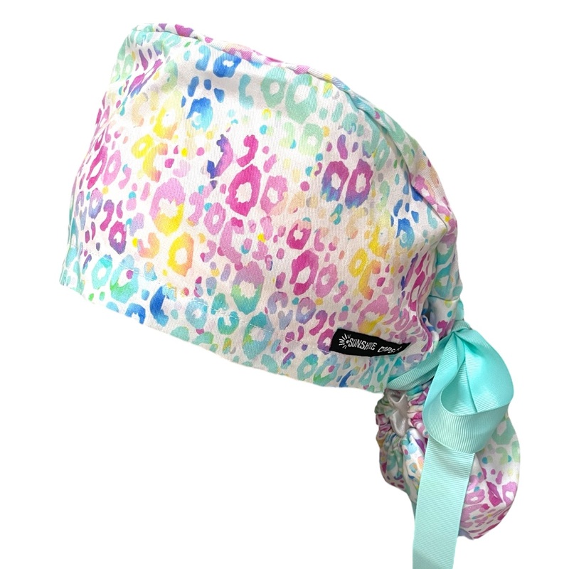 ColorPop Leopard- Ponytail|ponytail cap|with satin lining