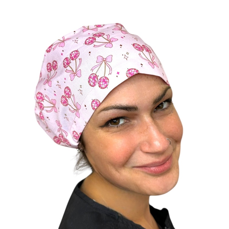 Disco Cherries- Euro|euro cap|with satin lining