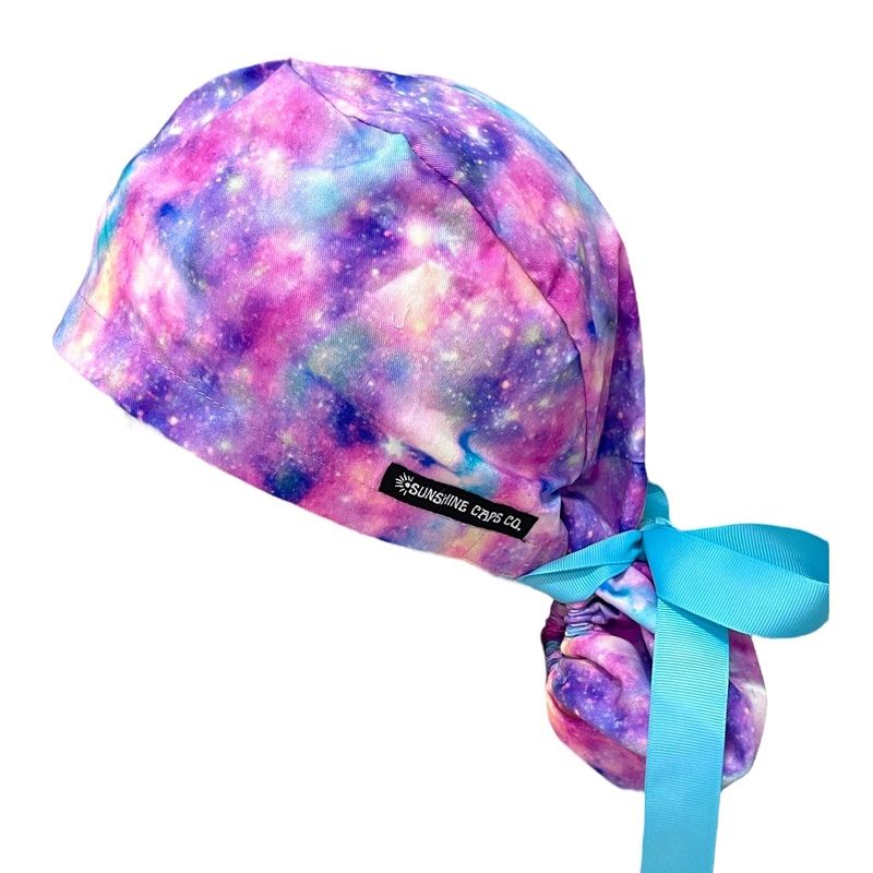 Pink Galaxy- Ponytail|ponytail cap|with satin lining