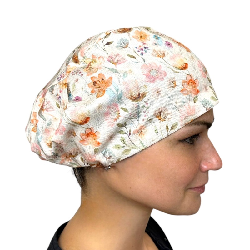 Vintage Floral- Euro|euro cap|with satin lining