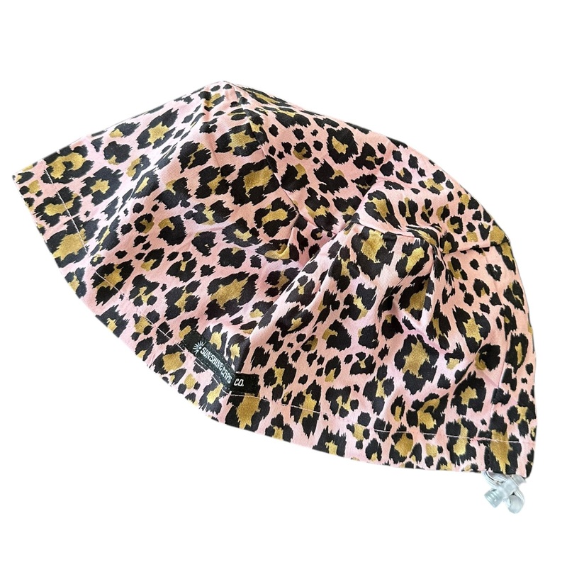 Blush & Gold Leopard- Euro|euro cap|with satin lining