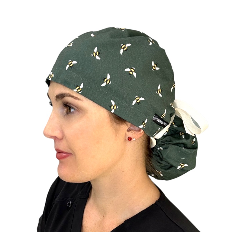 Buzzing Bees- Ponytail|ponytail cap|with satin lining