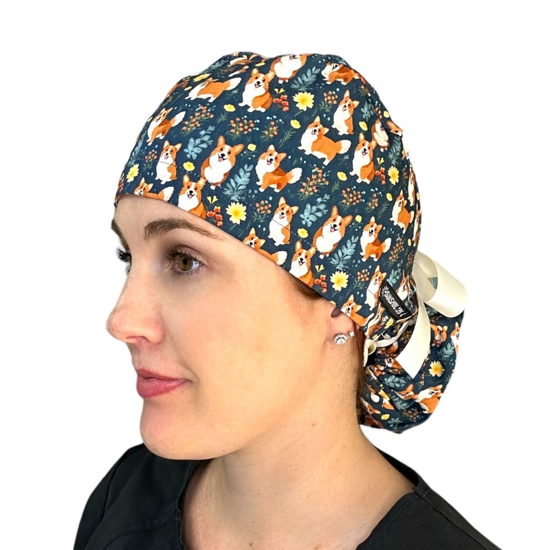 Corgi Meadow- Ponytail|ponytail cap|with satin lining