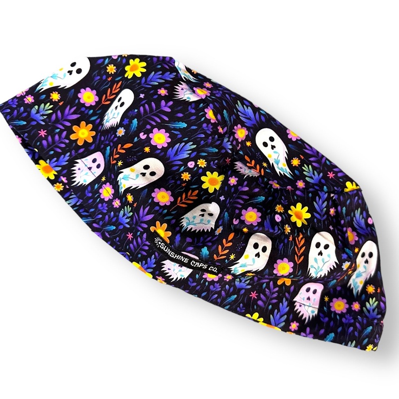 Ghost Floral- Euro|euro cap|with satin lining