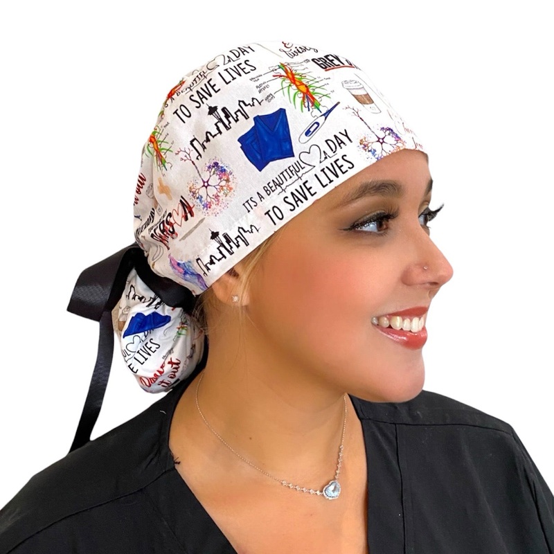 Greys Anatomy- Ponytail|ponytail cap|with satin lining