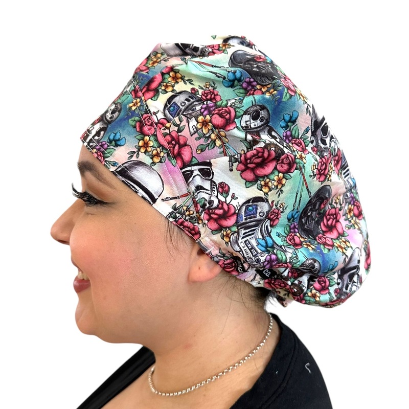 Star Wars Floral- Bouffant|bouffant cap|with satin lining