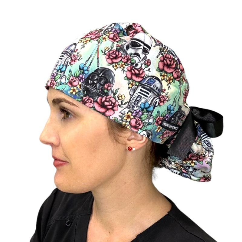 Star Wars Floral- Ponytail|ponytail cap|with satin lining