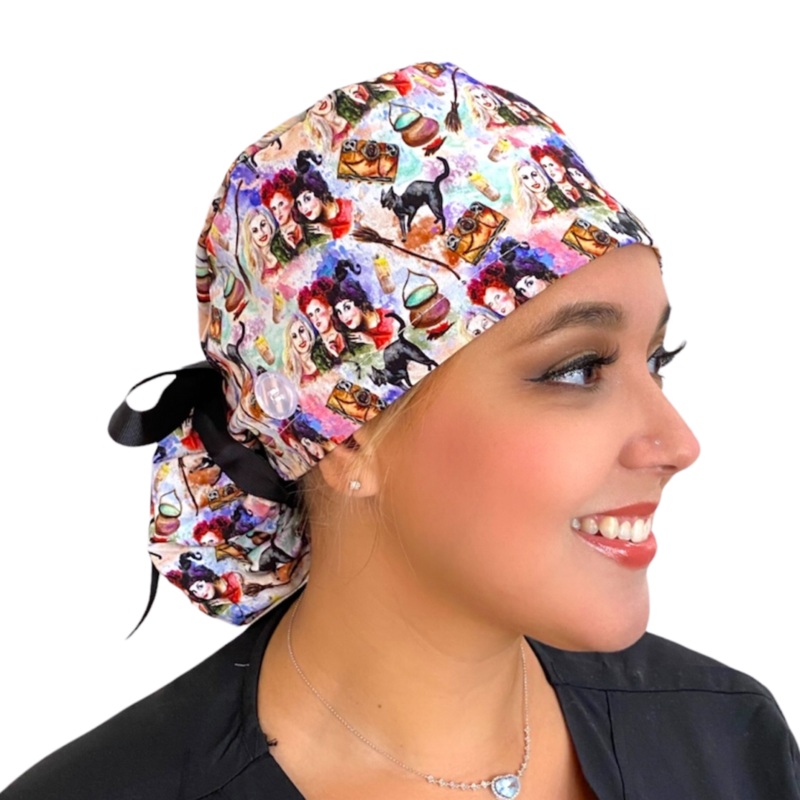 Witch Watercolor- Ponytail|ponytail cap|with satin lining