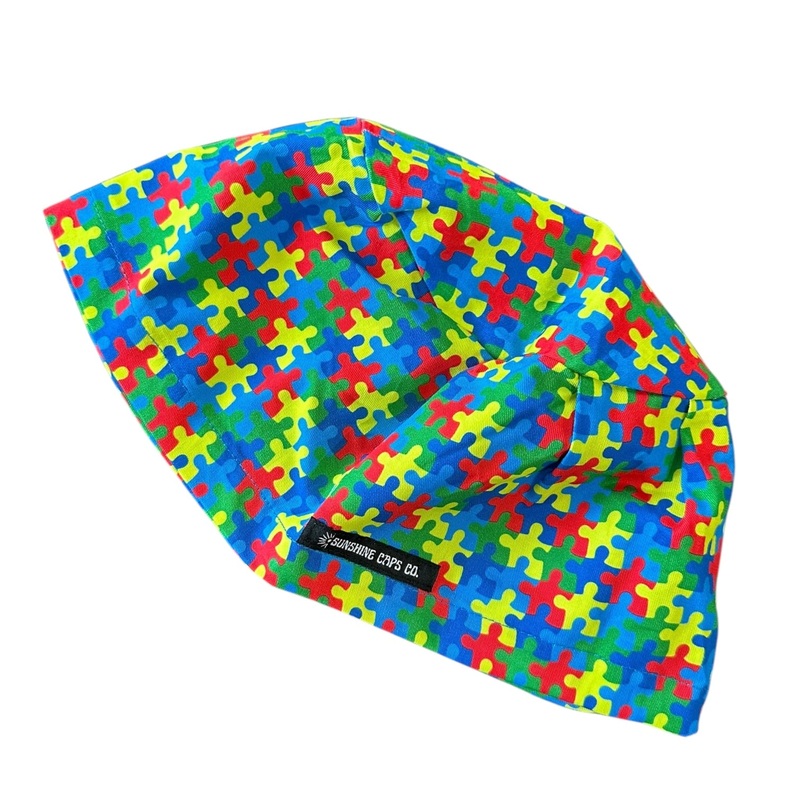 Autism Awareness- Euro|euro cap|with satin lining