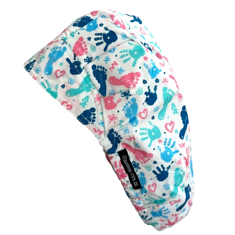 Baby Prints- Bouffant|bouffant cap|with satin lining