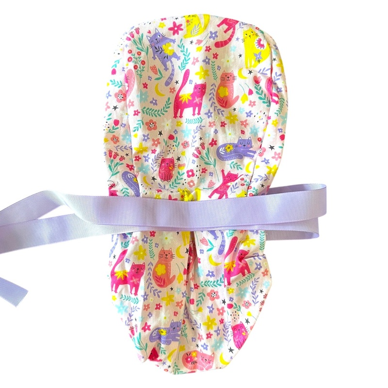 Blooming Kitties- Ponytail|ponytail cap|with satin lining