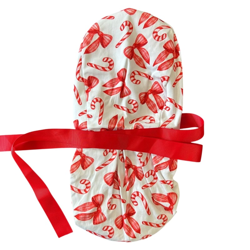 Candy Cane Bows- Ponytail|ponytail cap|with satin lining
