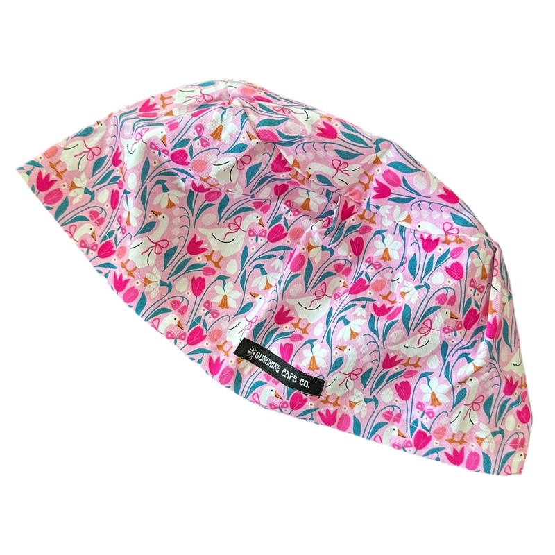 Goose Floral- Euro|euro cap|with satin lining