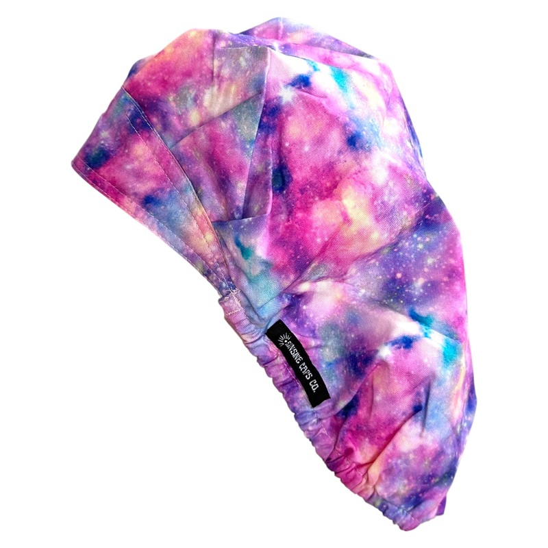 Pink Galaxy- Bouffant|bouffant cap|with satin lining
