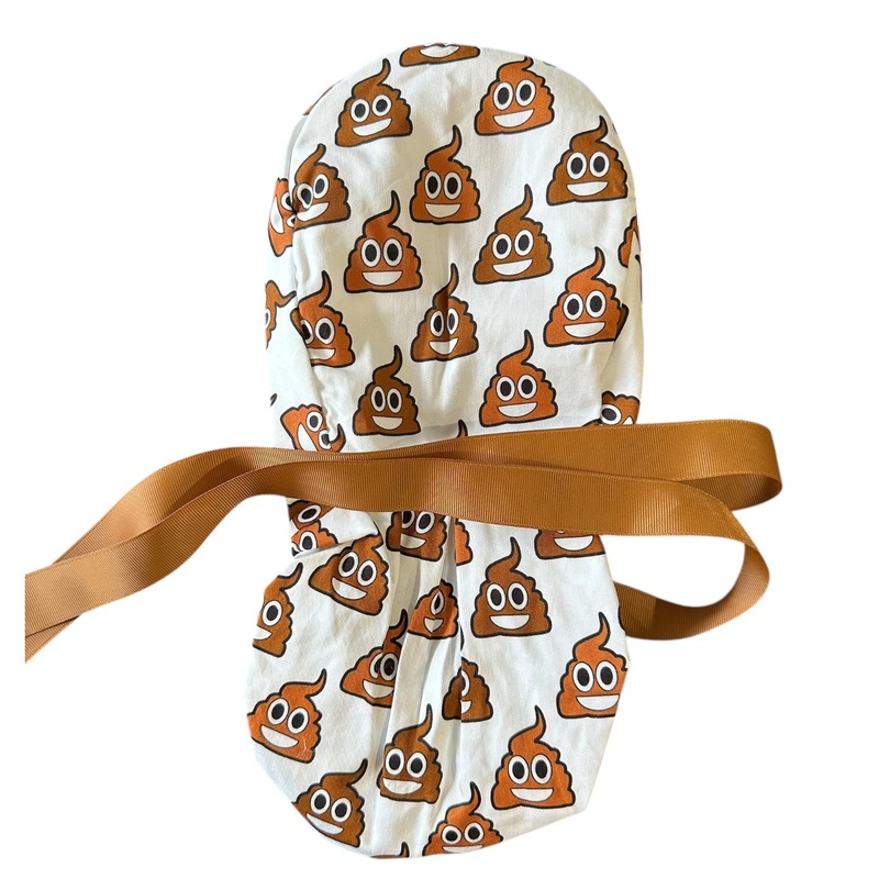 Poop Emoji- Ponytail|ponytail cap|with satin lining