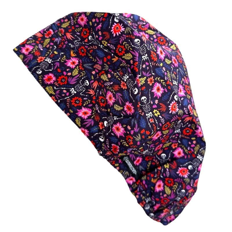 Skeletons in Bloom- Bouffant|bouffant cap|with satin lining