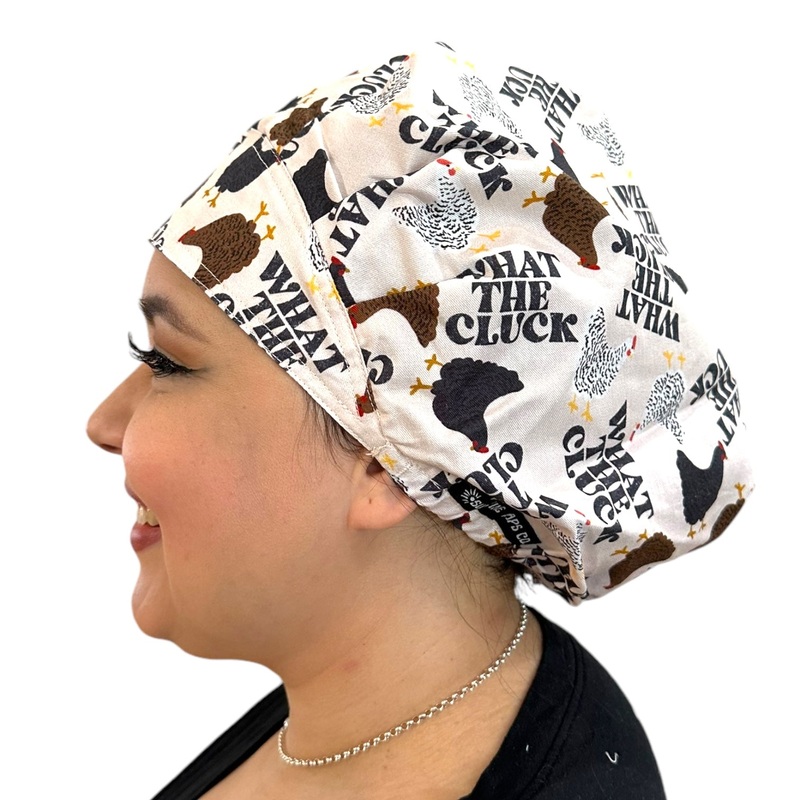 What the Cluck- Bouffant|bouffant cap|with satin lining