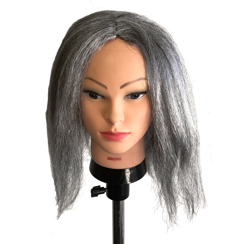 Grey Straight Shoulder Length Men's Costume Accessory Wig