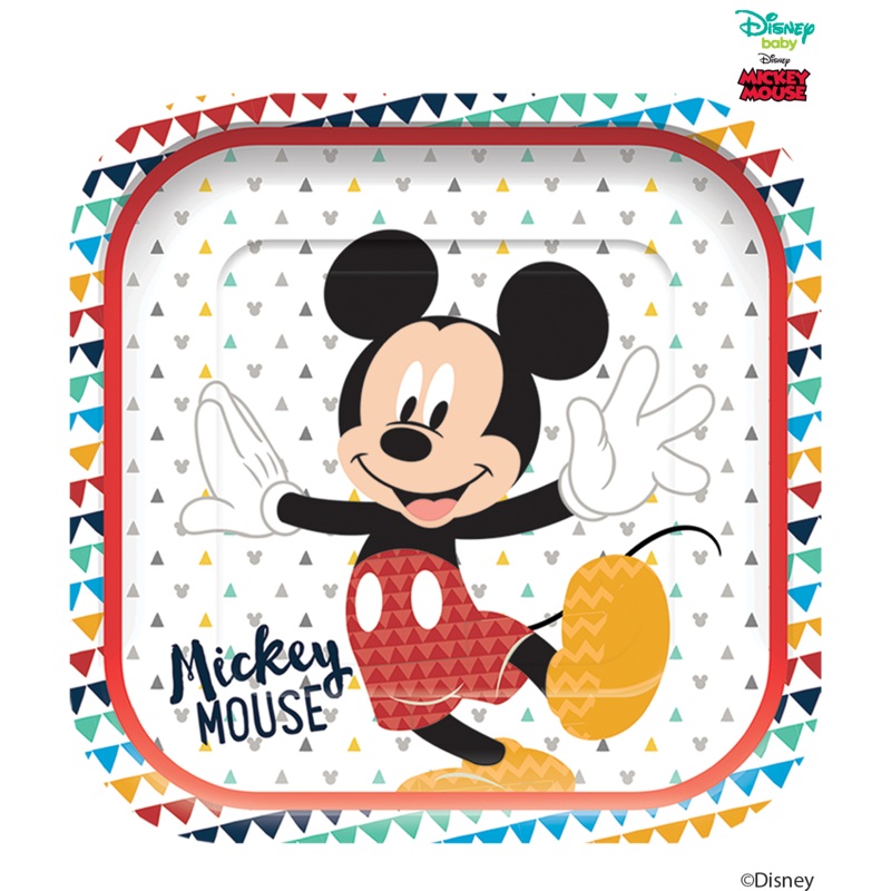 Disney Awesome Mickey Mouse Party Square Paper Plates