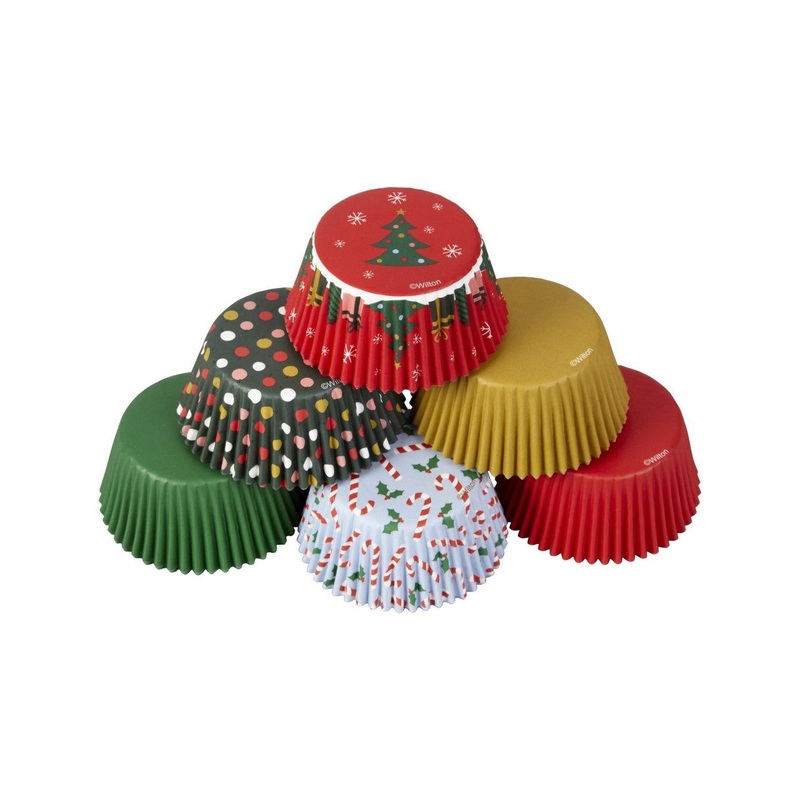 Wilton Christmas Assortment Baking Cupcake Cases Cups - 150 pack
