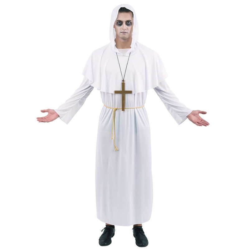 Zombie Priest Mens White Halloween Costume