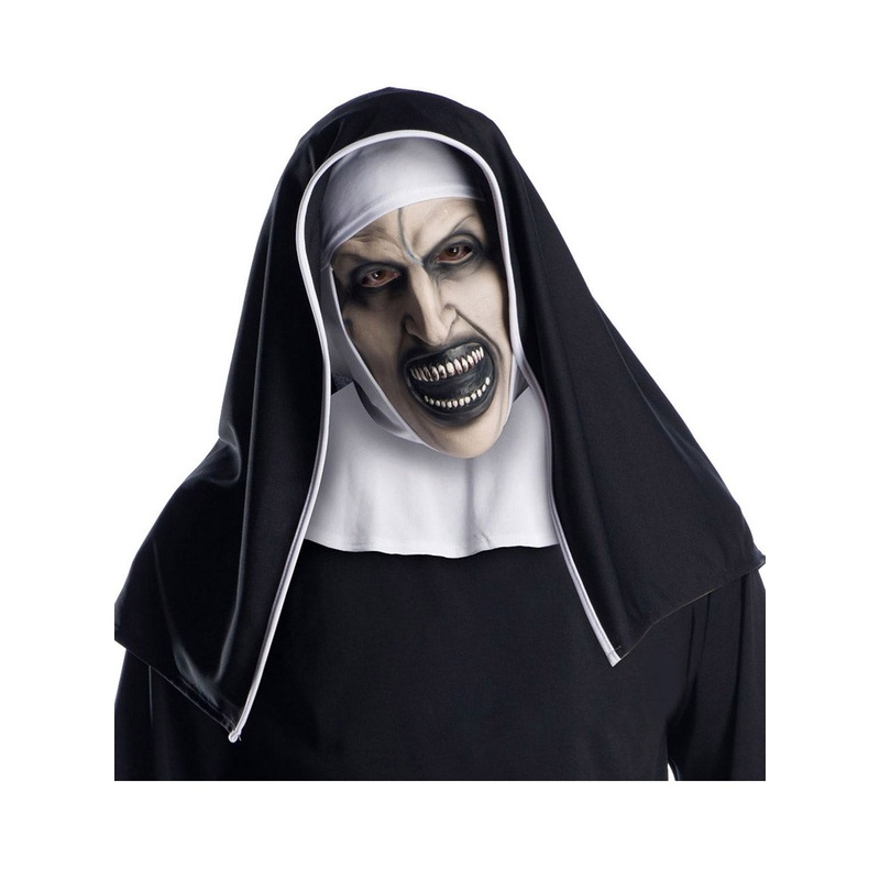 The Nun Adults Latex Halloween Costume Mask With Hood
