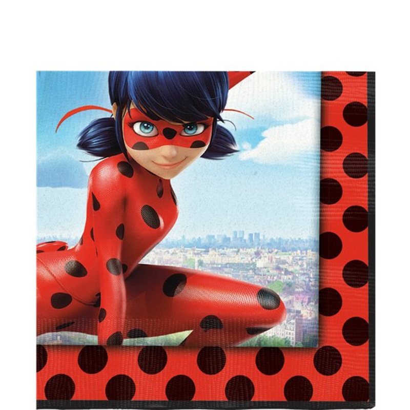 Miraculous Ladybug Paper Napkins 33cm x 33cm - 20 Pack