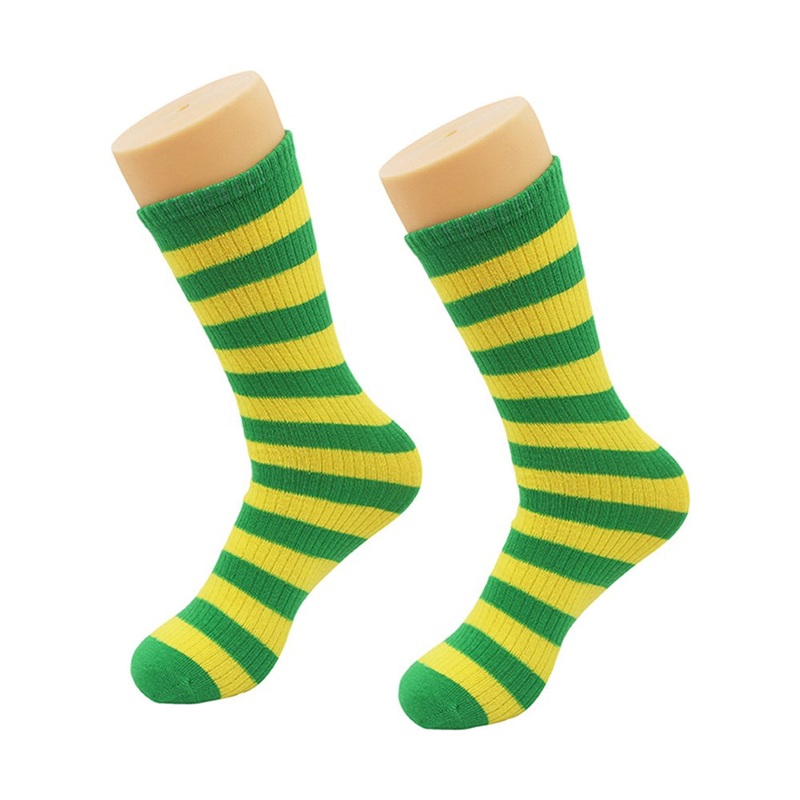 Striped Green And Gold Adults Costume Socks