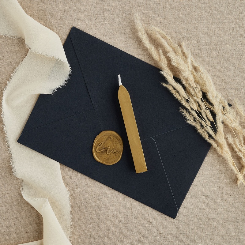 DIY Wedding Gold Seal Wax