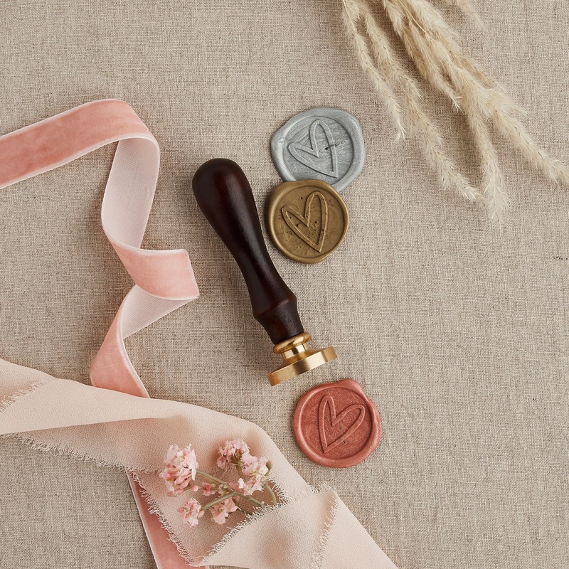 DIY Wedding Heart Seal Wax Stamp by Hootyballoo