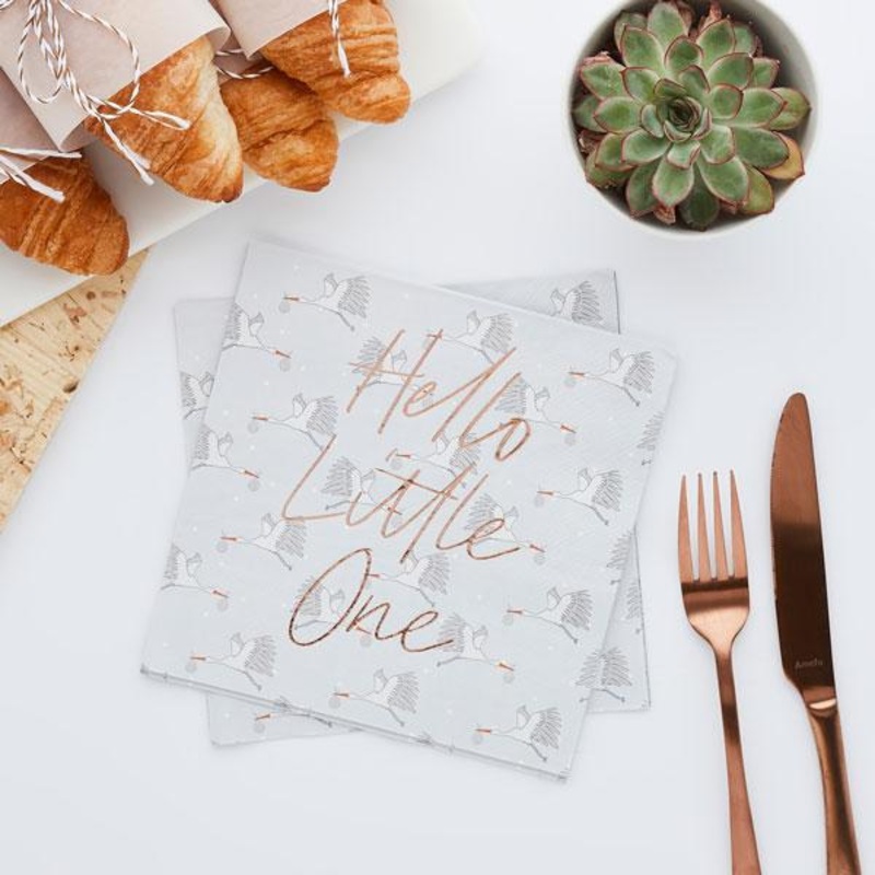 Hello Little One Napkins by Hootyballoo
