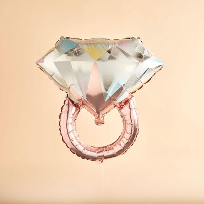 Rose Gold Ring Engagement/Hen Part Balloon