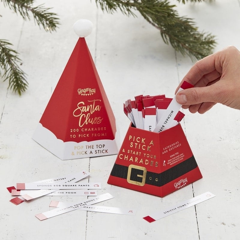 Santa Hat Christmas Charades Family Party Game - Ginger Games - Ginger Ray