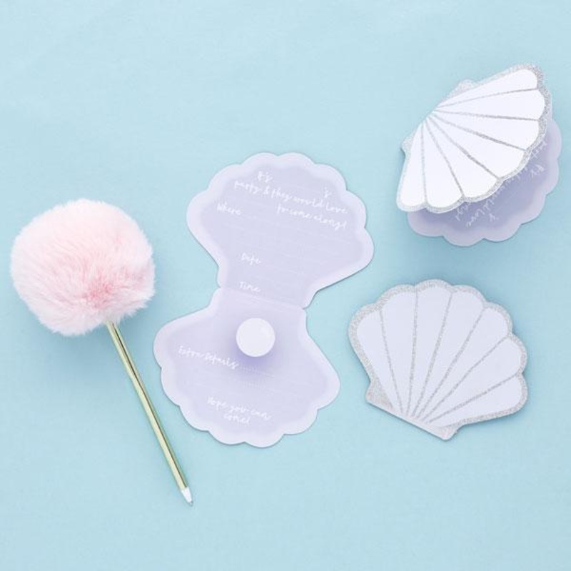 Shell Party Invites by Hootyballoo