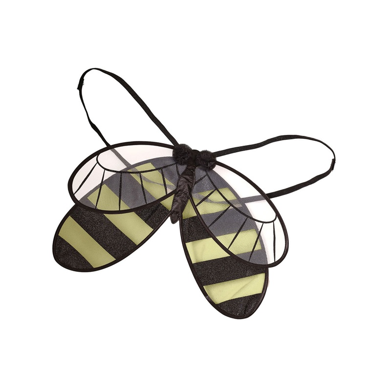 Bumble Bee Deluxe Girls Yellow And Black Costume Wings