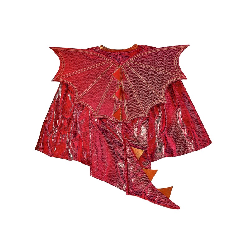Dragon Boys Red Deluxe Costume Cape With Tail And Wings