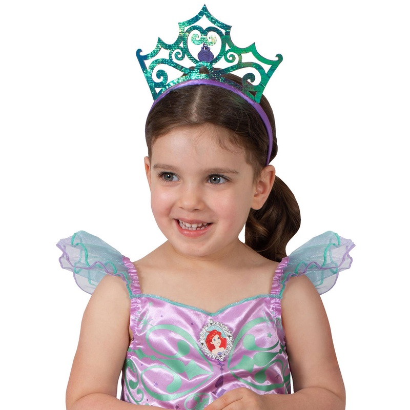 Princess Ariel Girls Green Iridescent Disney Costume Tiara