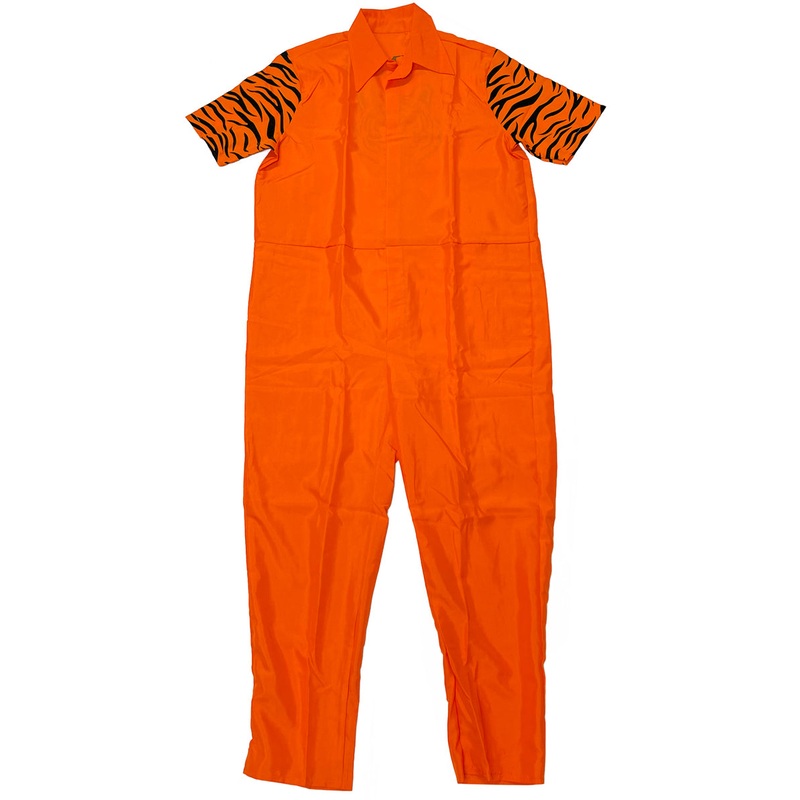 Tiger King Mens Orange Prisoner Jumpsuit Costume - Size Large