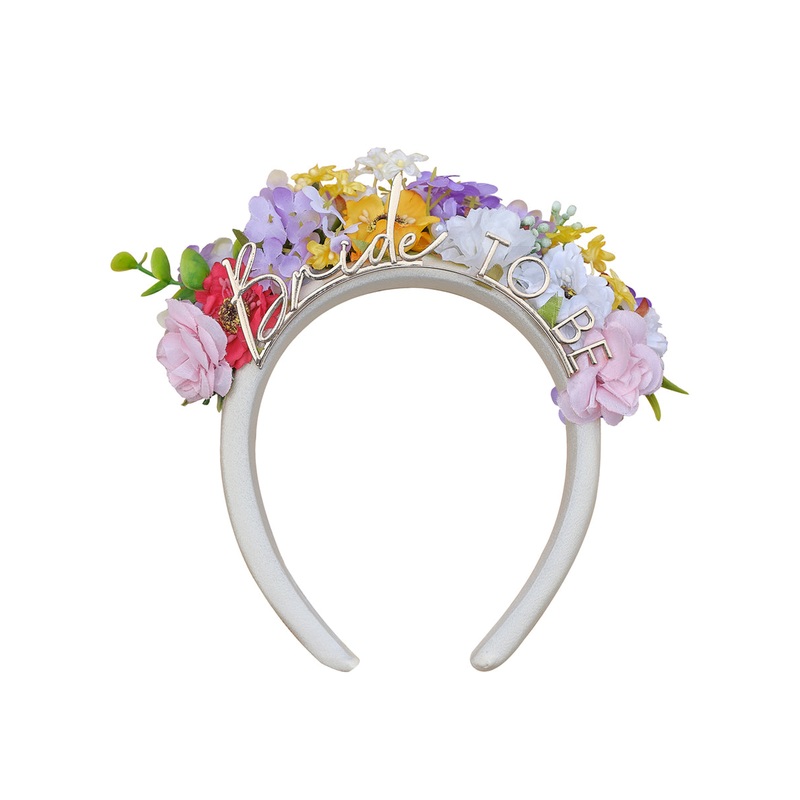 Bride To Be Hens Night Headband With Flowers