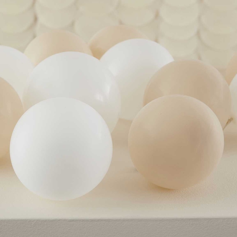 Hello Baby Nude & White Balloon Mosaic Balloon Pack