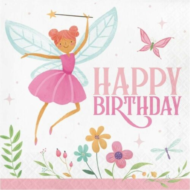 Fairy Forest Paper Party Napkins (x16)